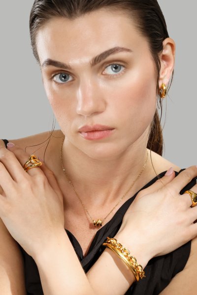 Armbånd Bold Cuff - 18k Forgyldt