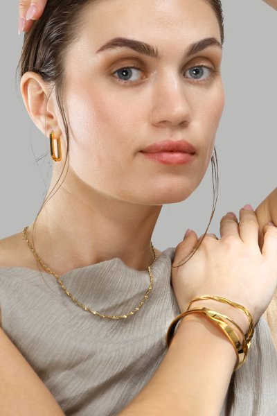Ørering Edge Hoops - 18k Gold Plated