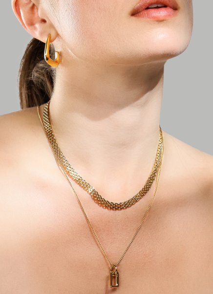 Øreringe Bold Curve – 18k Forgyldte