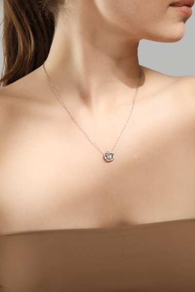 Halskæde Silver Heart – Forsølvet