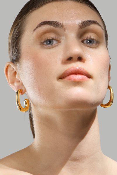 Ørering Elegant Curve - 18k Forgyldt