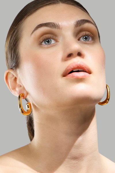 Ørering Elegant Curve - 18k Forgyldt