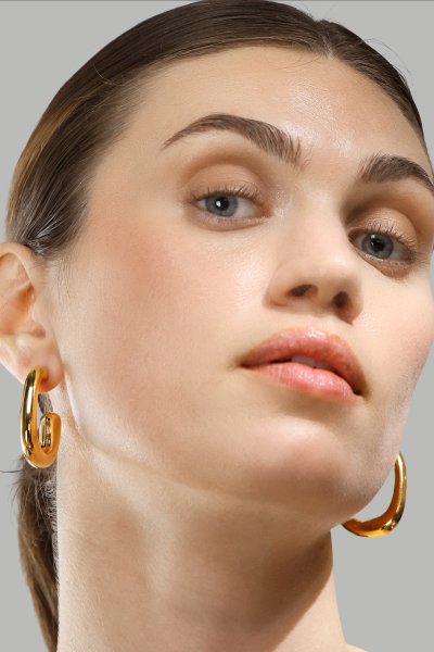 Ørering Elegant Curve - 18k Forgyldt