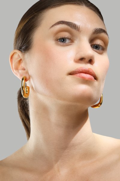 Ørering Elegant Curve - 18k Forgyldt