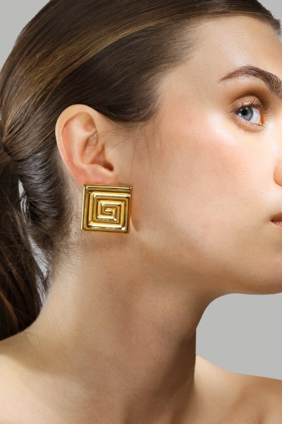 Ørering Geometric Glow - 18k Forgyldt