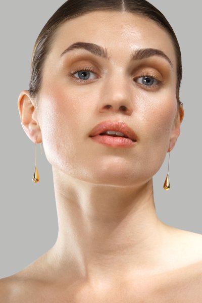 Ørering Golden Drop Elegance - 18k Forgyldt