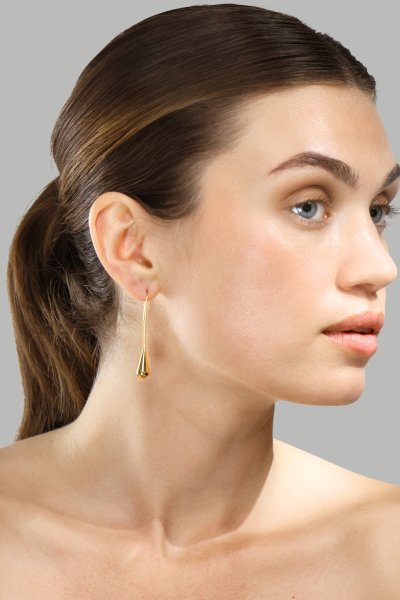 Ørering Golden Drop Elegance - 18k Forgyldt