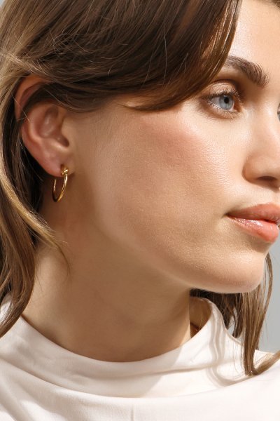 Loop Øreringe – 18k Gold Plated