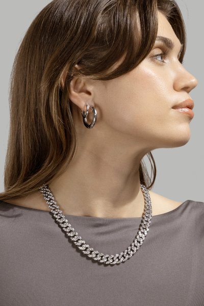Ørering Shine Hoops - Forsølvet