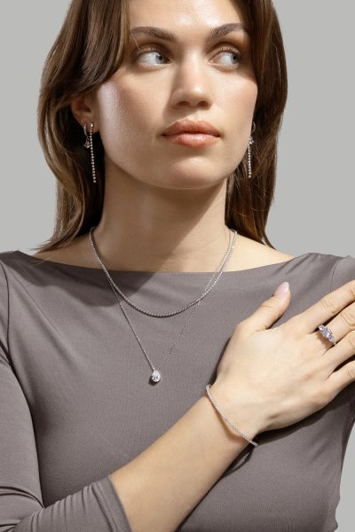 Ørering Celeste Drops - Forsølvet