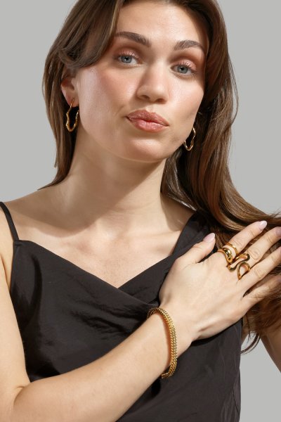Ring Wave Gold - 18k guldbelagt