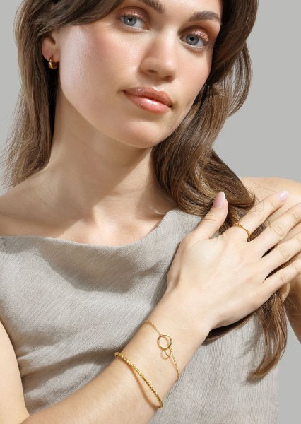Armbånd Duo Rings - 18k Forgyldt