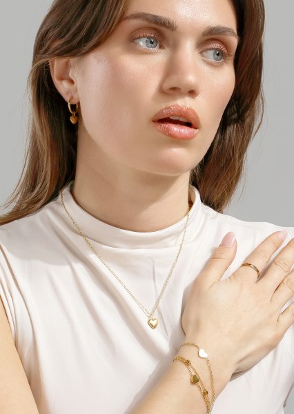 Ørering Heart Hug Hoops - 18k Gold Plated