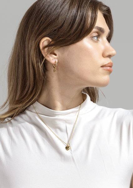 Ørering Heart Hug Hoops - 18k Gold Plated