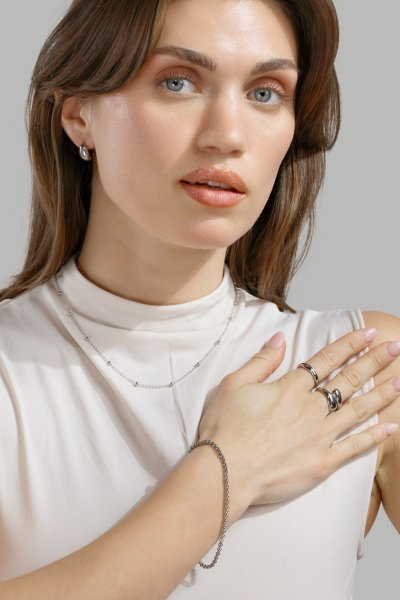 Halskæde Majestic - Silver Plated