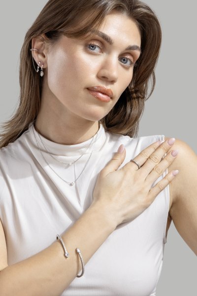 Armbånd Lumière Spark Stack - Silver Plated