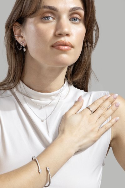 Armbånd Lumière Spark Stack - Silver Plated