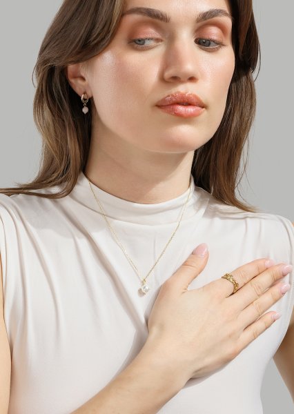 Halskæde North Pearl - 18k Forgyldt