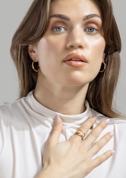 Ring Twist Whisper - 18k Forgyldt