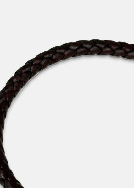 Læderarmbånd Crown Weave