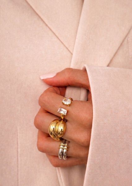 Ring Bold Flow - 18k Forgyldt