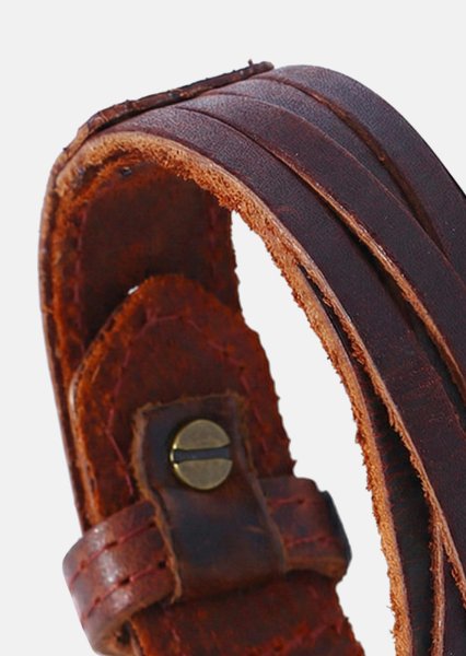 Læderarmbånd Rugged Vow