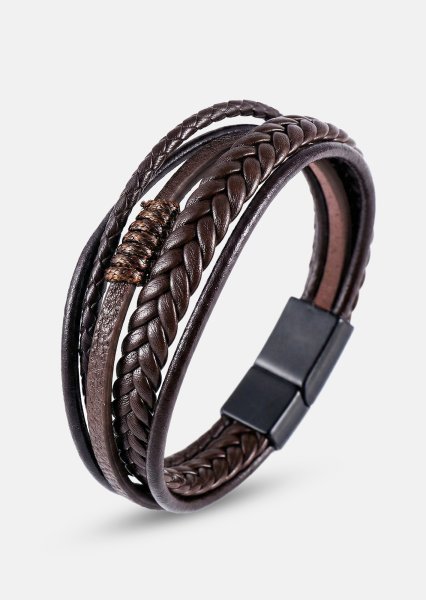 Læderarmbånd Cavalier Weave
