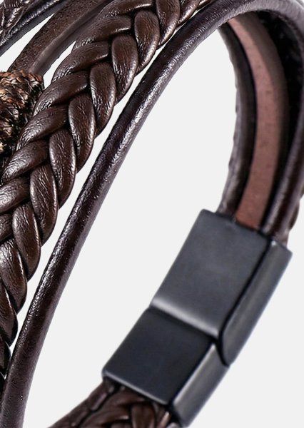 Læderarmbånd Cavalier Weave