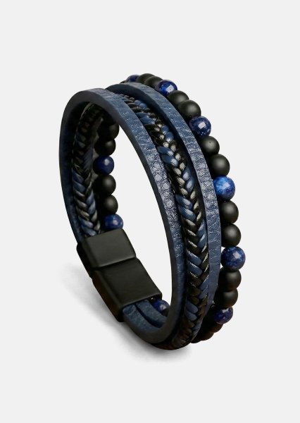 Læderarmbånd Midnight Knot