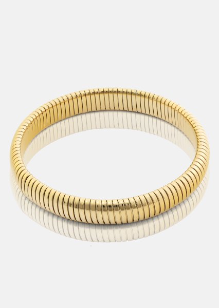 Armbånd Sculpted Coil - 18k Forgyldt