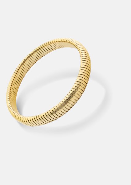 Armbånd Sculpted Coil - 18k Forgyldt