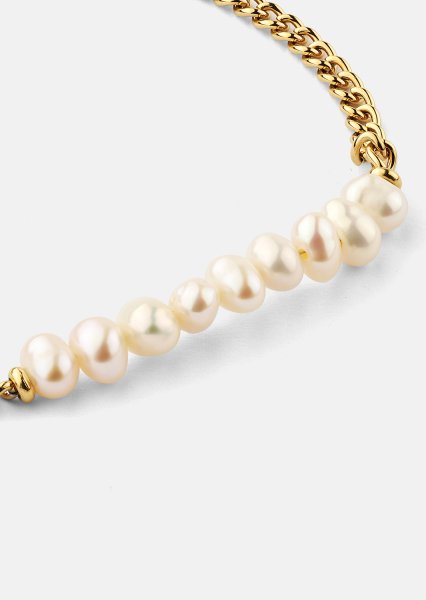 Armbånd Golden Pearl Chain - 18k Forgyldt