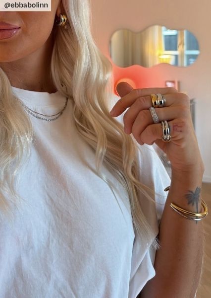 Ring Crystal Shimmer - Forsølvet