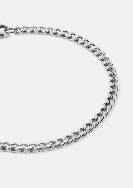 Silver Link Chain Bracelet - Forsølvet