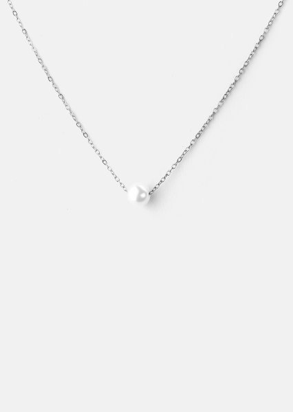 Halskæde Mini Pearl - Forsølvet