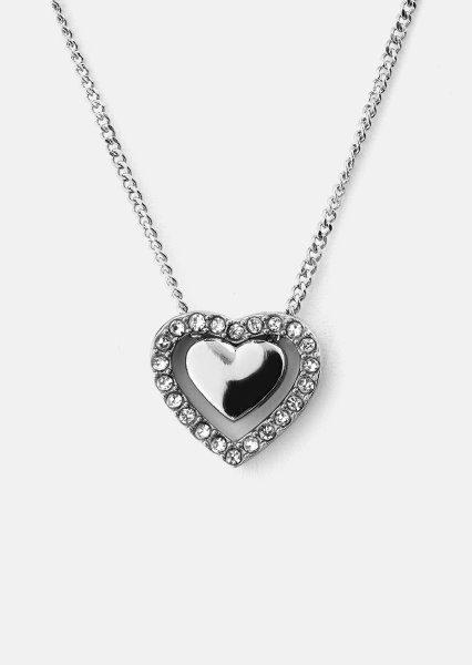 Halskæde Heart Glow – Forsølvet