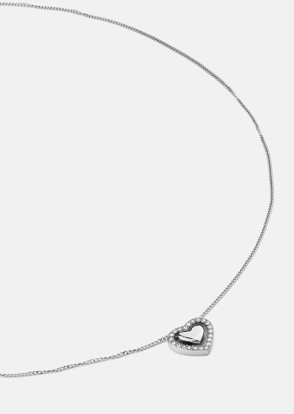 Halskæde Heart Glow – Forsølvet