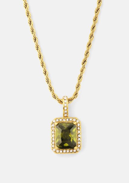 Halskæde Green Luxe - 18k Forgyldt
