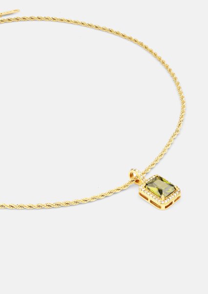 Halskæde Green Luxe - 18k Forgyldt