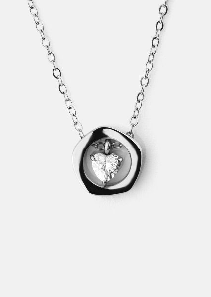 Halskæde Silver Heart – Forsølvet