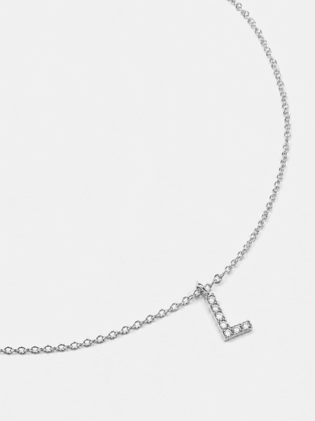 Halskæde Initial Letters A-N – Forsølvet