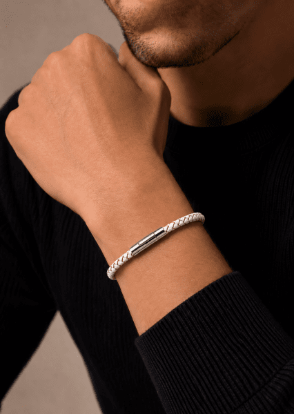Læderarmbånd Midnight Knot