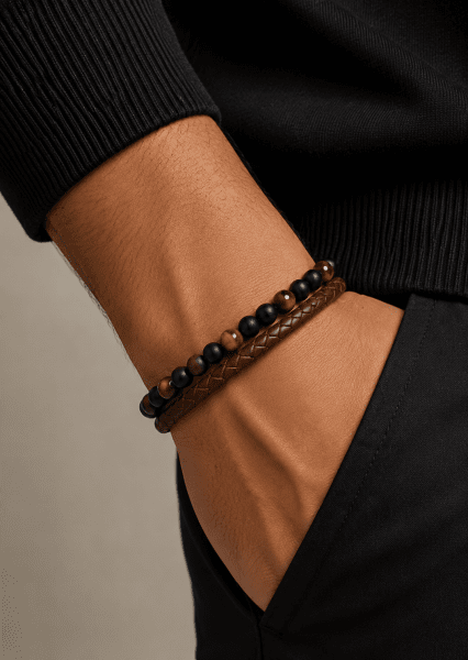 Læderarmbånd Luxe Tangle