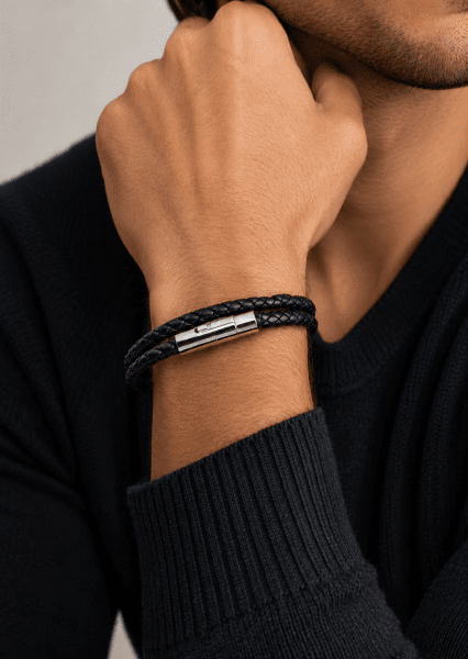 Læderarmbånd Luxe Tangle