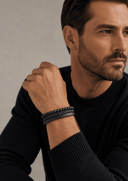 Læderarmbånd Raven Stride