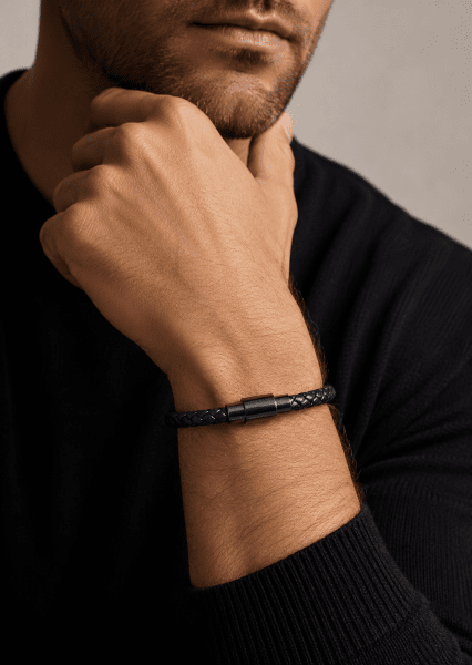 Læderarmbånd Silvan Edge
