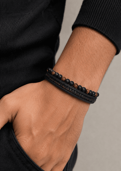 Læderarmbånd Titan Crest
