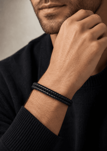 Læderarmbånd Titan Knot