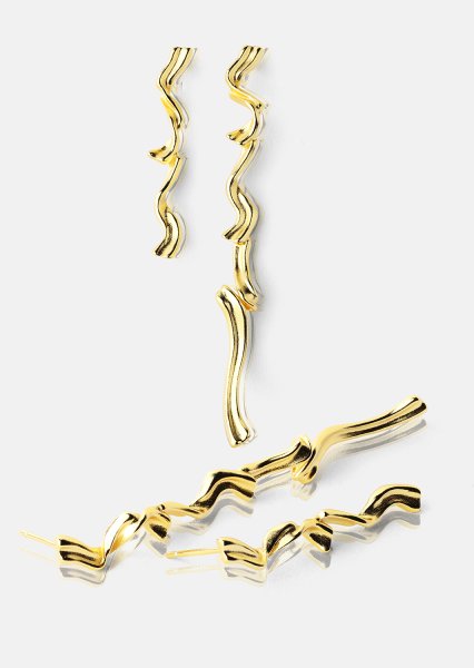 Ørering Flow- 18k Forgyldt