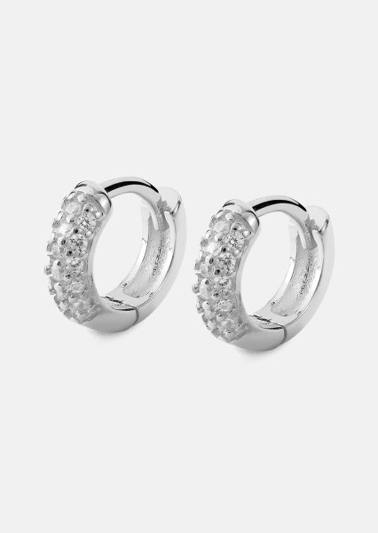 Ørering Shimmer Hoops - Forsølvet